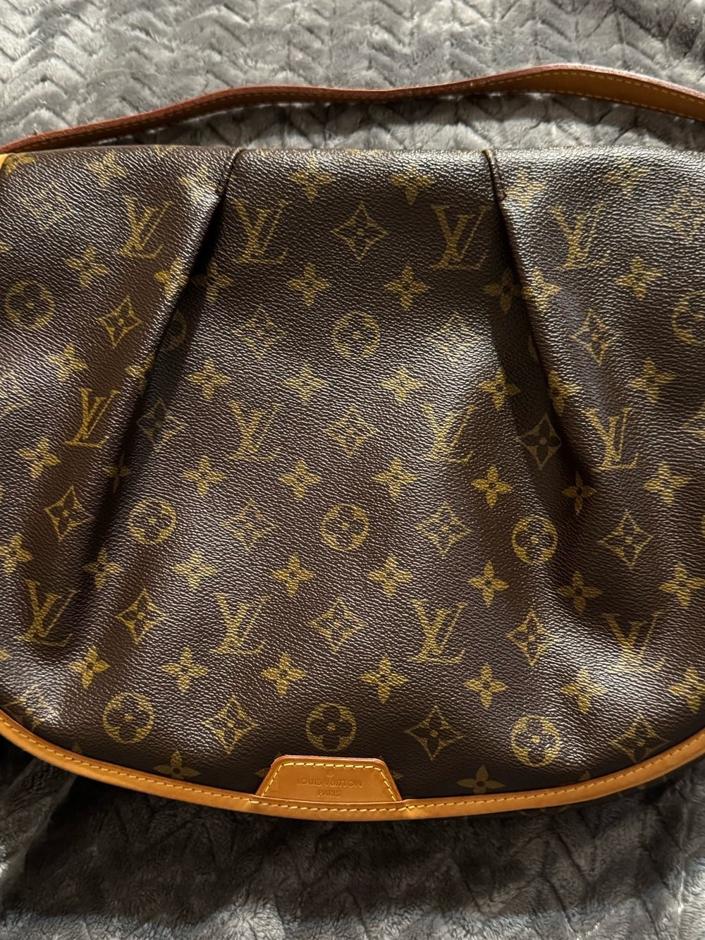 Louis Vuitton Monogram Canvas Shoulder Bag in Brown and Tan